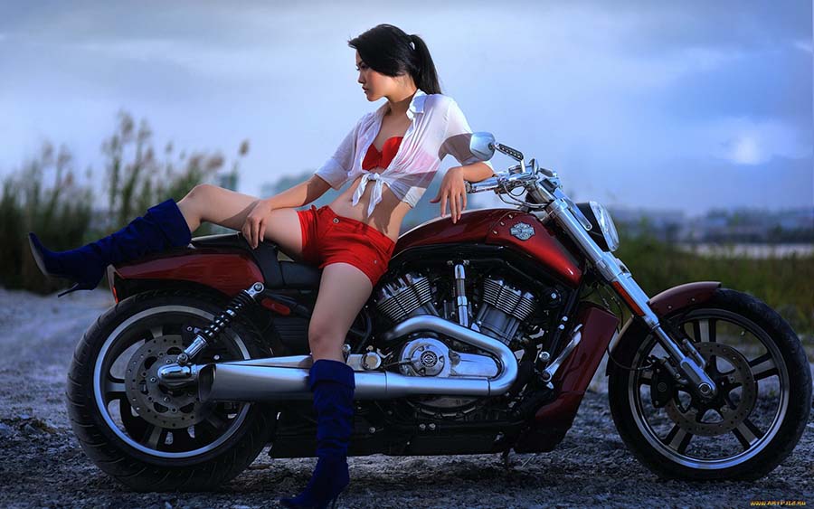 Beautiful girls and motorcycles keeps it classy — live